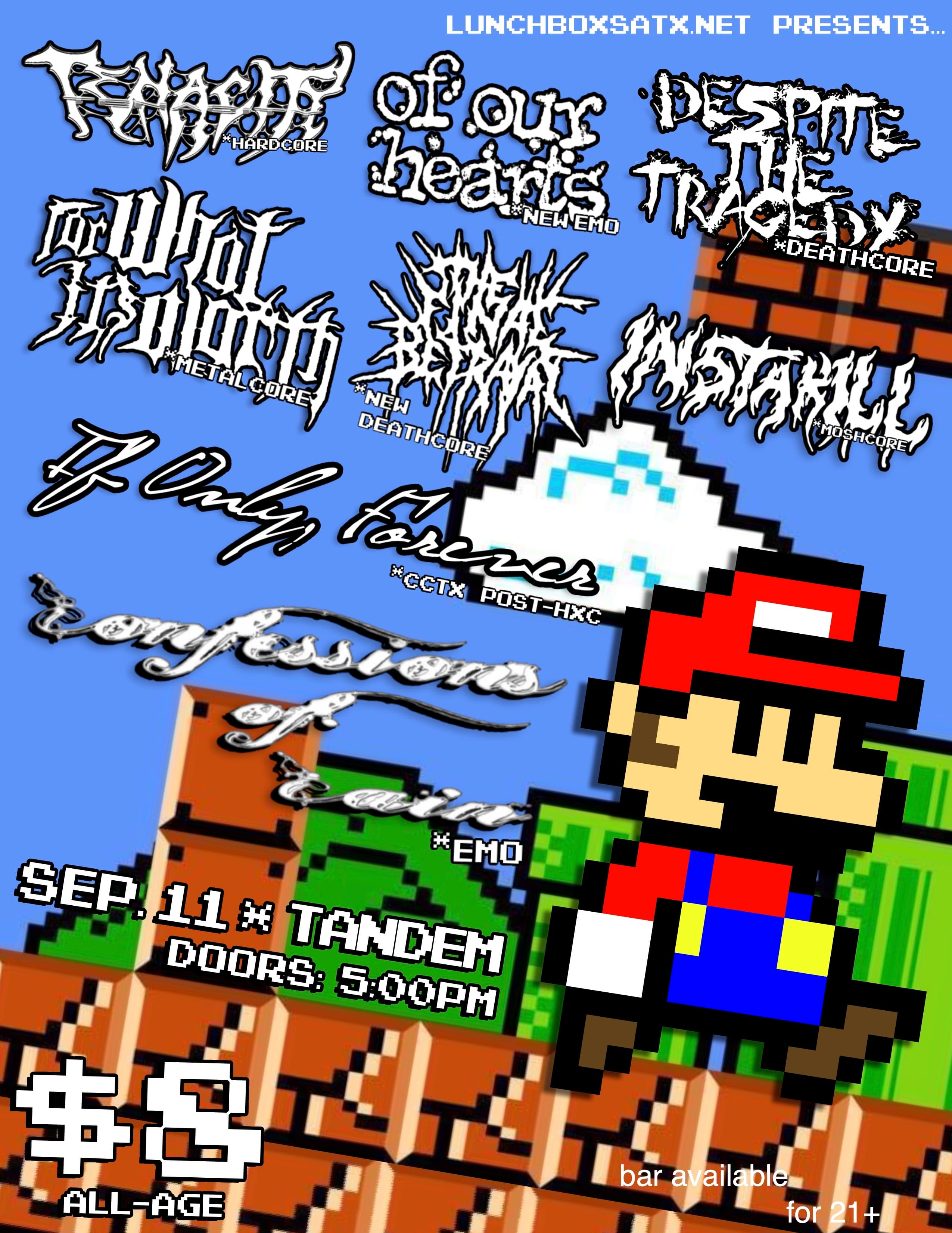 Live Metalcore / Emo presented by LunchboxSATX.net — event flyer