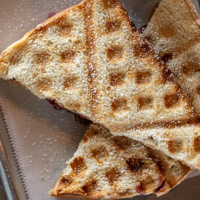 Peanut butter and jelly, close-up
